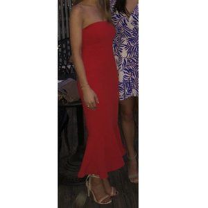 Cinq a Sept Red Strapless Dress